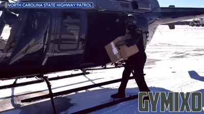 NCSHP helicopter delivers critical blood platelets to ECU Health amid North Carolina snowstorm